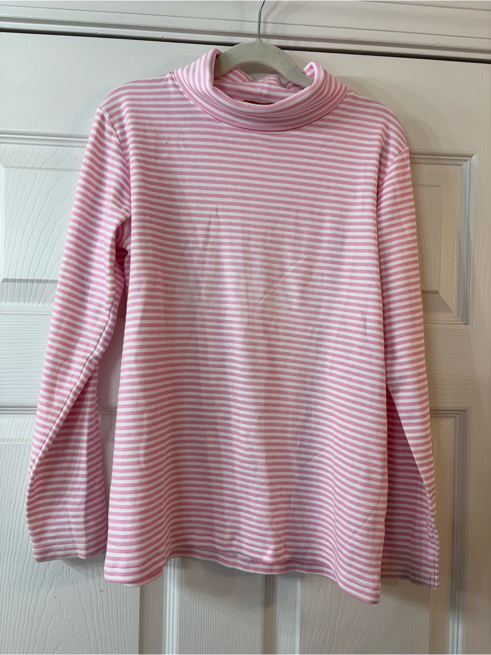 The Beaufort Bonnet Company Girls Pink Striped Long-Sleeve Turtleneck Sz 14 TBBC
